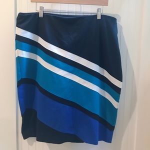 Lane Bryant Striped Pencil Skirt